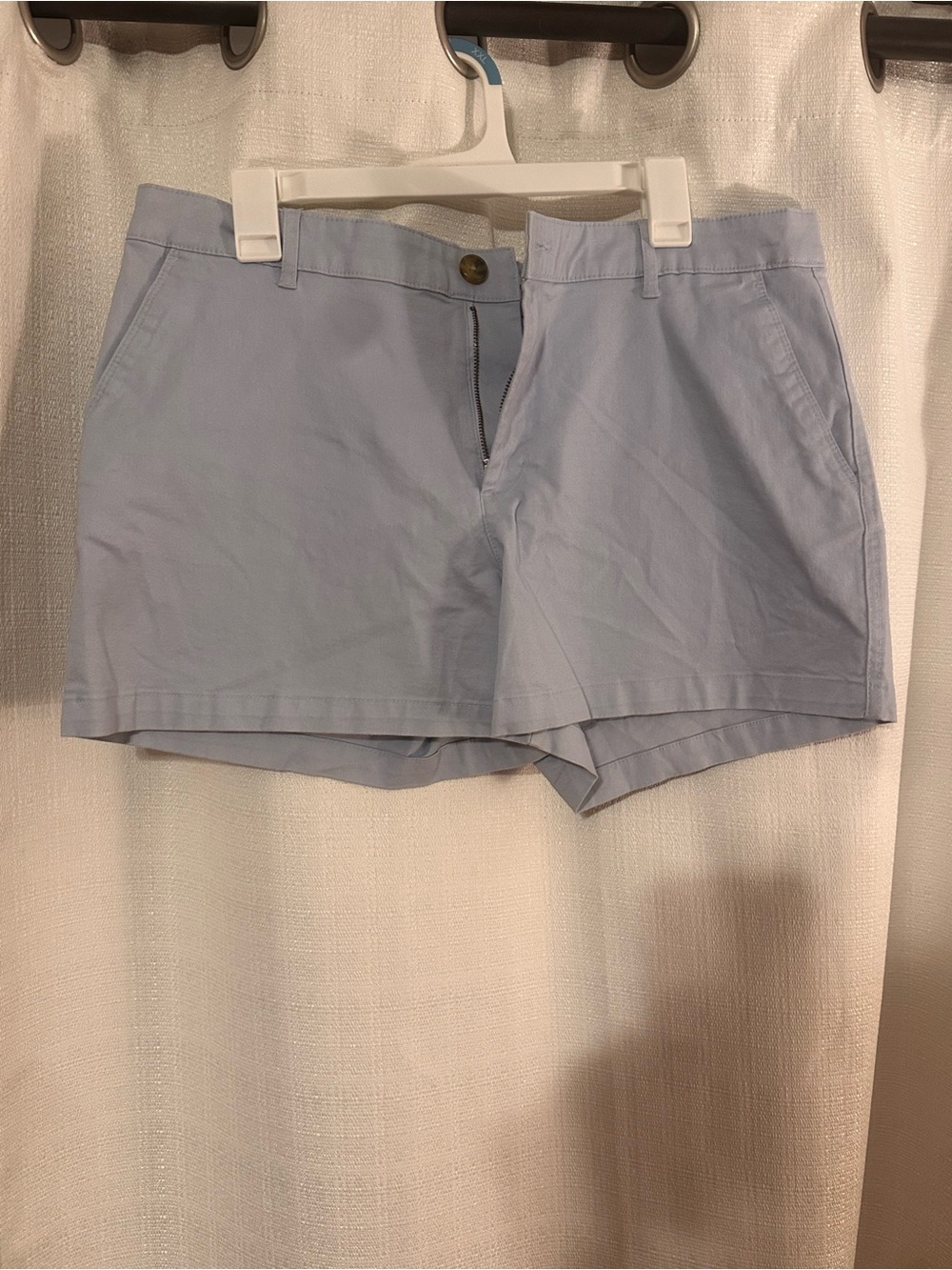 Amazon Essentials Light Blue High Waist Cotton Shorts